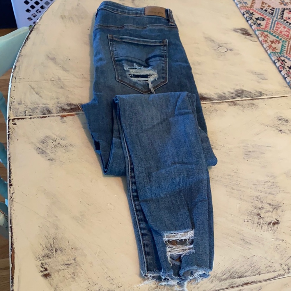 AEO Highest Waist Super Stretch Jeggings Sz8